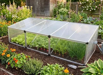 Produktbild von 180 cm Frühbeet GROWBOX XL Aluminium Gewächshaus Frühbeetkasten Treibhaus