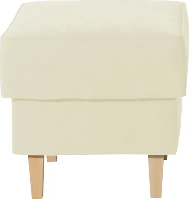 Produktbild von Max Winzer Hocker Lorris - Velourstoff creme - Maße: 53 x 53 x 45 cm