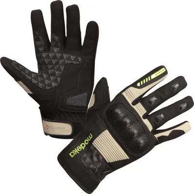 Image de Modeka Fuego gants de moto pour femmes, noir/sable, XS
