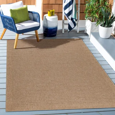 Produktbild von Outdoor-Teppich, Vintage-Design, beige, für Terrasse, Balkon oder Küche, Polypropylen-Rückseite 80 x 250 cm