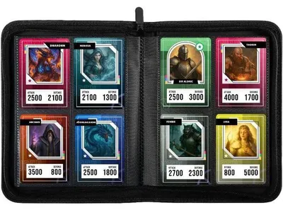Image de Album Premium pour Cartes à Collectionner, 160 Cartes, 4 Pochettes, 63 x 88 mm, Compatible Magic The Gathering Pokémon Yu-Gi-Oh!, Noir