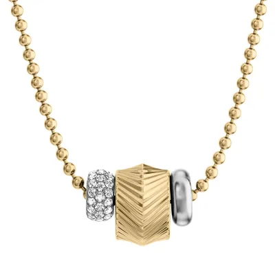 Produktbild von Fossil Halskette Damen Harlow Rondelles Edelstahl Gold-Ton JF04993998