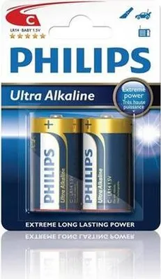 Obrázok produktu pre Philips batéria C ExtremeLife+, alkalická - 2ks