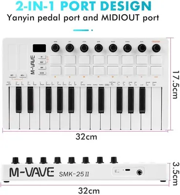 Upgrade MIDI-Keyboard-Controller mit 25 Tasten und RGB-Drumpads