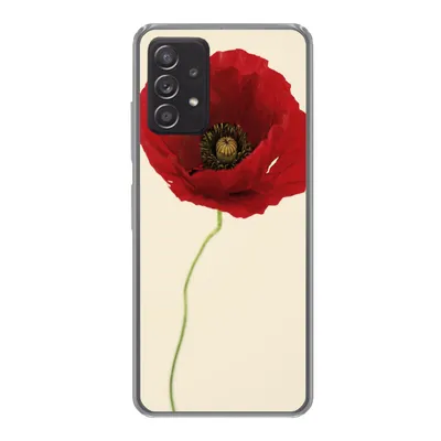 Produktbild von MuchoWow® Handyhülle Schutzhülle Hülle für Samsung galaxy a73 Nahaufnahme einer roten Mohnblume Silikon Softcase Handy Hülle - Handyhülle