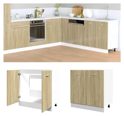 Produktbild von Küchenschrank Unterschrank Lyon Sonoma Eiche 80x46x81,5 cm Holzwerkstoff