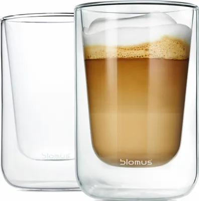 Immagine prodotto di Blomus bicchieri termici bicchieri da cappuccino bicchieri da tè NERO Set da 2 pezzi