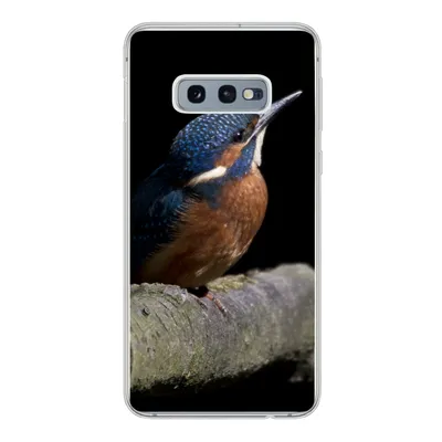 Produktbild von MuchoWow® Handyhülle Schutzhülle Hülle für Samsung Galaxy S10e Eisvogel - Zweig - Federn - Schwarz Silikon Softcase Handy Hülle - Handy