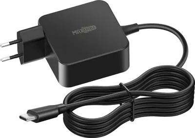 Image de Max excell, chargeur secteur pour ordinateur portable MacBook USB-C 65W câble de charge rapide, noir