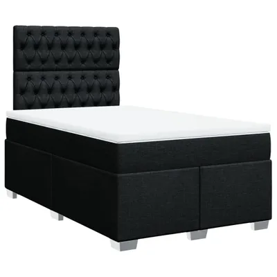 Produktbild von Boxspringbett mit Matratze Schwarz 120x200 cm Stoff