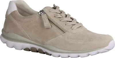 Zdjęcie produktu dla Gabor ROLLINGSOFT buty damskie - wygodne sznurowane buty sportowe beżowe rekreacyjne NOWOŚĆ