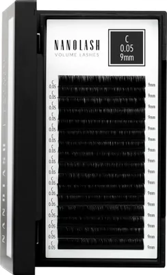 Produktbild von Wimpernextensions zur Volumentechnik Nanolash 0.05 C Curl 9mm Länge