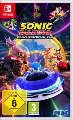 The cover art for the Nintendo Switch game Sonic Racing - CrossWorlds.