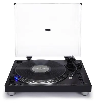 Obrázok produktu pre Gramofón Aiwa APX-1200BT-BK s Bluetooth 5.1 a USB s integrovaným phono predzosilňovačom