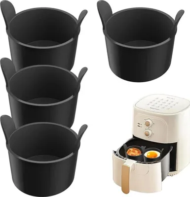 Produktbild von Muffinförmchen, Eierform, pochierter Eierbecher, Silikon-Eierform für die Heißluftfritteuse, Form für gekochte Eier, Eierpochiereinsatz zum Pochieren von Eiern und Eiern Benedict zum Backen, Kochen, Frühstück, Haushaltsküchengerät