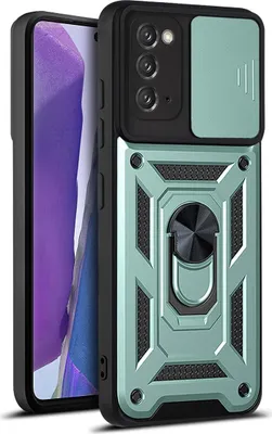 Produktbild von Galaxy Note 20 Hülle mit 360° Drehbarer Magnetische Ring Ständer Halter Dia Kameraschutz TPU Bumper Silikon Schutzhülle für Samsung Galaxy Note 20 5G Grün