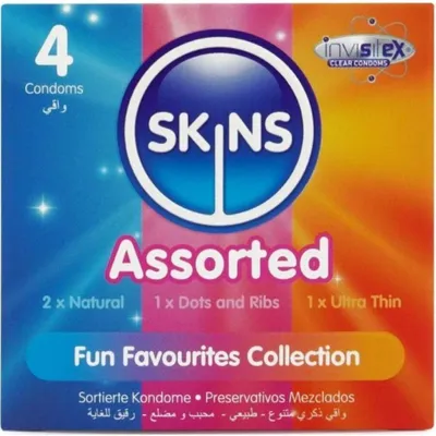 Immagine prodotto di Skins - Confezione Da 4 Preservativi Assortiti Premium