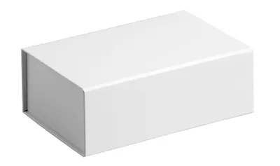 Produktbild von Luxus Klappbox Geschenkbox, Magnetbox matt plastifiziert WEISS Format 20x13x7cm 10 St.