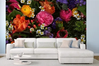 Produktbild von Vlies Fototapete FRÜHLINGSBLUMENSTRAUß 375 x 250 cm (inkl. Kleister) - Vlies Tapete, Wandtapete, Wandbilder - Tapete für Wohnzimmer Schlafzimmer, Büro, Küche - Montagefertig