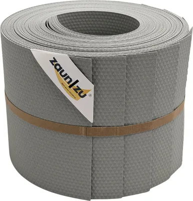 Produktbild von Sichtschutzstreifen PP zaun|zu DELUX 10x Einzelstreifen 2,55m  Steingrau 10x 2,55m