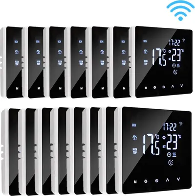 Obrázok produktu pre 15X Tuya WiFi Smart Thermostat podlahové vykurovanie vodné vykurovanie izbové termostaty regulátor teploty, ovládanie aplikácií pre domácnosť kanceláriu školu hotel 3A - biela