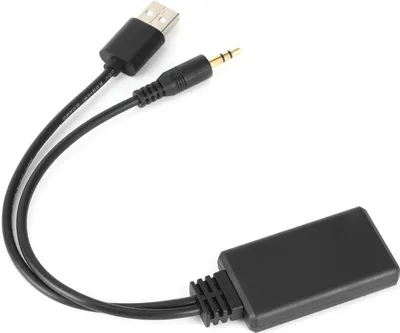 Obrázok produktu pre Bluetooth 5.0 prijímač Adaptér Kábel USB + 3,5 mm port Stereo Audio pre auto AUX reproduktor Univerzálny
