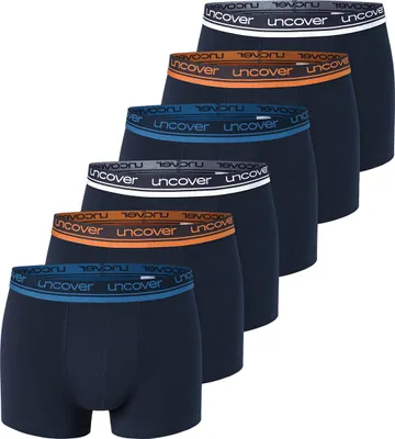 Produktbild von uncover by Schiesser 6er Pack Baumwolle Retro Short / Pant Sportlich-moderne Retro Shorts, Perfekte Passform, Mit auffälligem Schriftzug