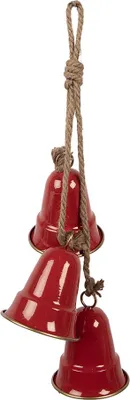Obrázok produktu pre Clayre & Eef Zvonček s príveskom 11x11x48 cm Červený kov