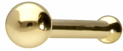 Produktbild von Nasenpiercing, Nasenstecker 14/18 Karat Gold Nasenstecker Pin 1,5 mm KUGEL