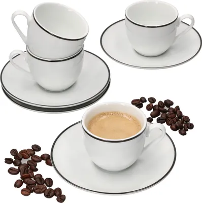 4er Set Lineo Espressotasse mit Untertasse - 404951 + 404968_Bild_1