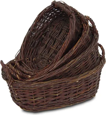 Produktbild von JIPRO® Gartenkorb aus Weide Ekin III. - Weidenkorb - B 36 x T 28 x H 13(cm)