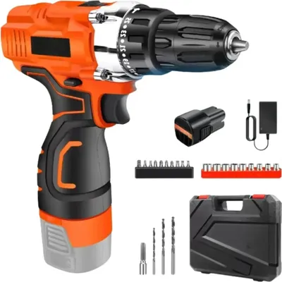 Immagine prodotto di Accuboormachine 21V - 25+1 coppia - 2 velocità - Set di avvitatori elettrici - Kit di accessori incluso