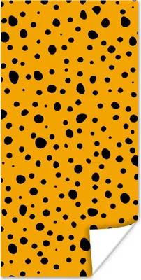 Produktbild von MuchoWow® Poster Polka dots - Orange - Schwarz 20x40 cm - Plakat - Foto