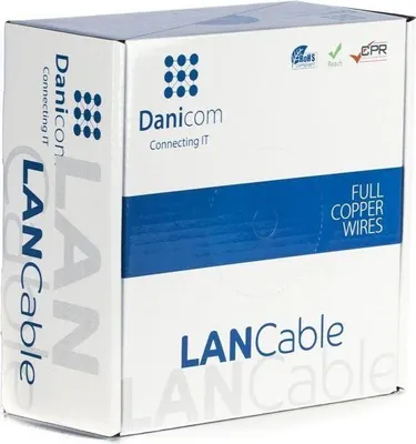 Obrázek produktu pro DANICOM CAT7 S/FTP 100m venkovní kabel s pevným vodičem - PE (Fca)