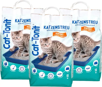 Image de Cat Tonit Litière pour chats 30kg Litière agglomérante Litière pour animaux domestiques