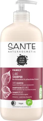 Obrázok produktu pre Sante Naturkosmetik Glanz Shampoo Bio-birkenblatt & Pflanzliches Protein, 500 ml, Šampón, Neprofesionálne, Ženy, Vysušené vlasy, Normálne vlasy, Lesk