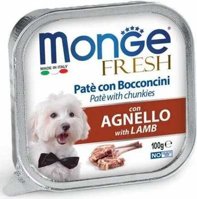 Image de MONGE FRESH - Friandises et morceaux à base d'agneau, 100 g, pour chiens