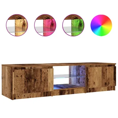 Produktbild von TV-Schrank mit LED-Leuchten Altholz-Optik 140x40x36 cm