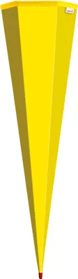 Produktbild von ROTH Schultüten-Rohling ohne Verschluss 850 mm gelb