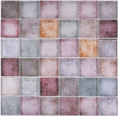 Produktbild von Glasmosaik rose braun lila mix Mosaikfliese Wand Fliesenspiegel Küche Bad - MOS88-0412