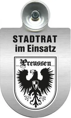 Produktbild von Einsatzschild Windschutzscheibe incl. Saugnapf - Stadtrat im Einsatz - 309394 - incl. Regionen nach Wahl Color - Region Preussen