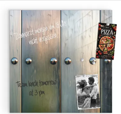 Produktbild von Magnettafel 50x50cm Pinnwand Whiteboard beschreibbar - Metallene Paneele