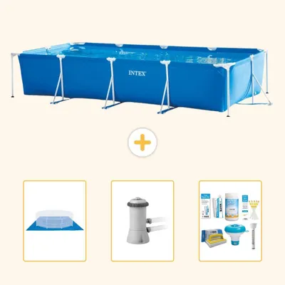 Produktbild von Rechteckiger Frame Pool - 450x220x84 cm - 4-teilig S21260