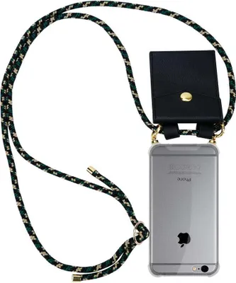 Produktbild von Cadorabo Hülle für Apple iPhone 6 / 6S Schutzhülle in Braun Handy Kette Silikon Kordel abnehmbares Etui