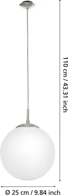 Obrázok produktu pre EGLO RONDO, Flexibilné uchytenie, nikel, Biela, Oceľ, Sklo, IP20
