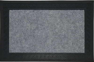 Immagine prodotto di H&S Decoration | Zerbino - 60x40 cm - Grigio chiaro - Antiscivolo e lavabile - Elegante zerbino antipolvere