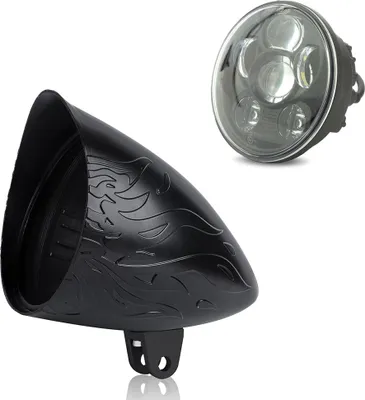 Immagine prodotto di Set di fari a LED da 5,75 pollici con alloggiamento per Harley Davidson nero