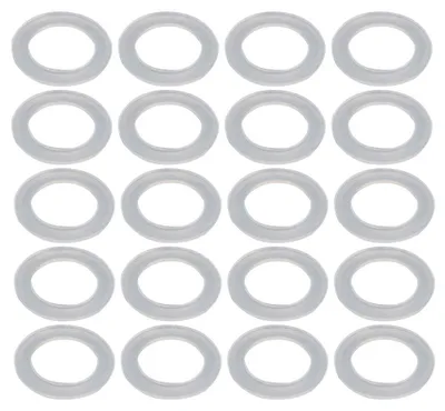 Nylon Flachdichtringe M14, 22x14x1,2 mm, transparent, 50 St.