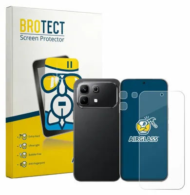 Produktbild von BROTECT Schutzglas für Infinix Note 60 (Display+Kamera) Schutzfolie Panzer Folie Glas Display Schutz klar
