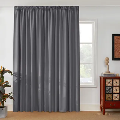 Image de Rideaux occultants - Rideaux isolants - Rideaux pour chambre à coucher - Isolation thermique et phonique - 300x260 cm - Gris